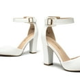 thumbnail image 4 of DREAM PAIRS Women's Block High Heels Pointed Toe Ankle Strap Dress Pumps for Wedding Party, 4 of 5