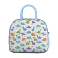 thumbnail image 2 of Womens White Colorful Dinosaurs Clovers Pattern Lunch Box for Work,Insulated Lunch Bag for Women,Loncheras Para Mujer,Leakproof Adult Lunch Bag for Work,Beach,Travel,Picnic,Camping, 2 of 7