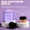 thumbnail image 2 of Facial Cleansing Brush Kit -   Scrub Brush with  Storage Bag for Deep Cleaning, Exfoliation & Pore Cleansing - Travel-Friendly   Care Tool, 2 of 6