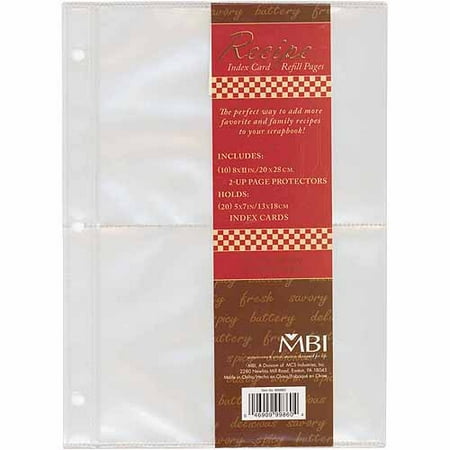 - MBI Recipe 2-Up Refill Pages, 10/pkg, 20 5