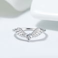 thumbnail image 5 of Wings Anniversary Ring Enhancer for Women Heart Cut CZ Sterling Silver Ginger Lyne Collection, 5 of 7