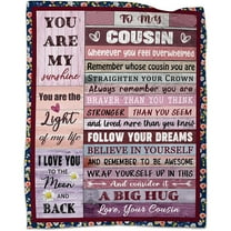 Cousin Gifts Blanket for Women Girls - Cousin Birthday Gifts for Christmas Thanksgiving Throw Blanket 50"X60"