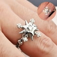 thumbnail image 2 of XISAOK Rotating Star Ring Adjustable Rings for Women Wedding Ring Female Fashion, 2 of 9