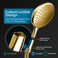 thumbnail image 5 of SparkPod Rainfall Shower Head with Handheld - 6-Inch Head, 6ft Hose, Adjustable Bracket (Egyptian Gold), 5 of 8