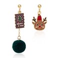 thumbnail image 1 of WREESH Fashionable And Christmas Earrings A B Asymmetrical Earrings, 1 of 1