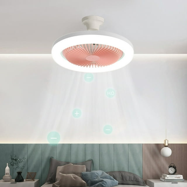 TOPRenddon Recessed Ceiling Fan with Light, Enclosed Profile Fan Light, Family Summer Gift, for Kitchen/Bathroom/Garage/Pantry/Tool Room/Laundry Room(Pink)