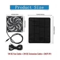 thumbnail image 2 of Solar Panel Fan 10W Waterproof Mini Solar Powered Fan Exhaust Ventilator for Pet Dog Houses, Greenh, 2 of 5