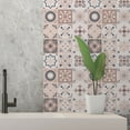thumbnail image 3 of Walplus  Menara Pink Grey Cement Moroccan Wall Tile Stickers Peel and Stick, 3 of 7
