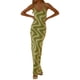 thumbnail image 2 of Vestido lencero Tsseiatte para mujer, con estampado de cuadros, sin mangas, tirantes finos, espalda descubierta, largo de verano, 2 of 7