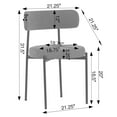 thumbnail image 6 of Set of 2 Balin Gray Plastic Dining Chairs, 6 of 8