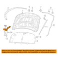 thumbnail image 3 of For 11-17 Grand Cherokee 11-18 Durango Front Hood Hinge Bracket Passenger Side, 3 of 5