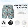 thumbnail image 6 of Picia Animal Dog pattern Mens Swim Trunks with Compression Liner Stretch Beach Shorts Quick Dry with Zipper Pockets No-Chafing Board Shorts-XX-Large, 6 of 9