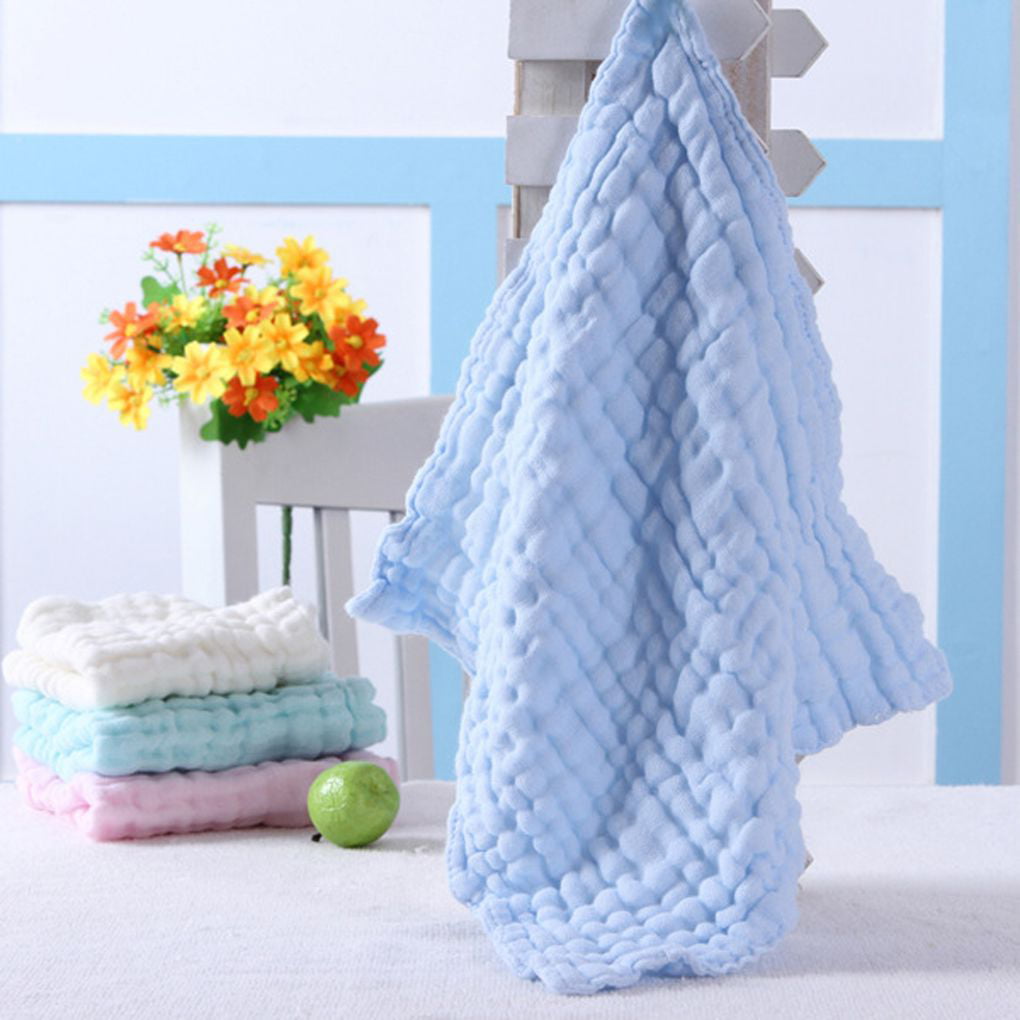 Baby Kids Infants Soft Square Cotton Bath Towel Washcloth Wipe Cloth Face 28cm 