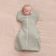 thumbnail image 4 of Love to Dream Swaddle Up Warm Cotton 2.5 TOG Baby Sleep Sack, Arms Up Design, Twin Zipper, Medium 13-19 lbs, Olive Bees, 4 of 7