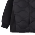 thumbnail image 4 of Luvrsol Girls Quilted Hooded Jacket, Zip‑Up Mixed Fabric Warm Casual Outerwear for Kids 110-170, 4 of 5