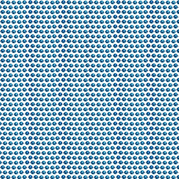 33 inch 07mm Round Metallic Medium Blue/Turquoise Mardi Gras Beads - 6 Dozen (72 necklaces)