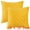 Yellow, variant on Unique Bargains Velvet Decorative Pillow Covers Geometric Textured Cushion Covers 2 Pcs Beige 12" x 20"