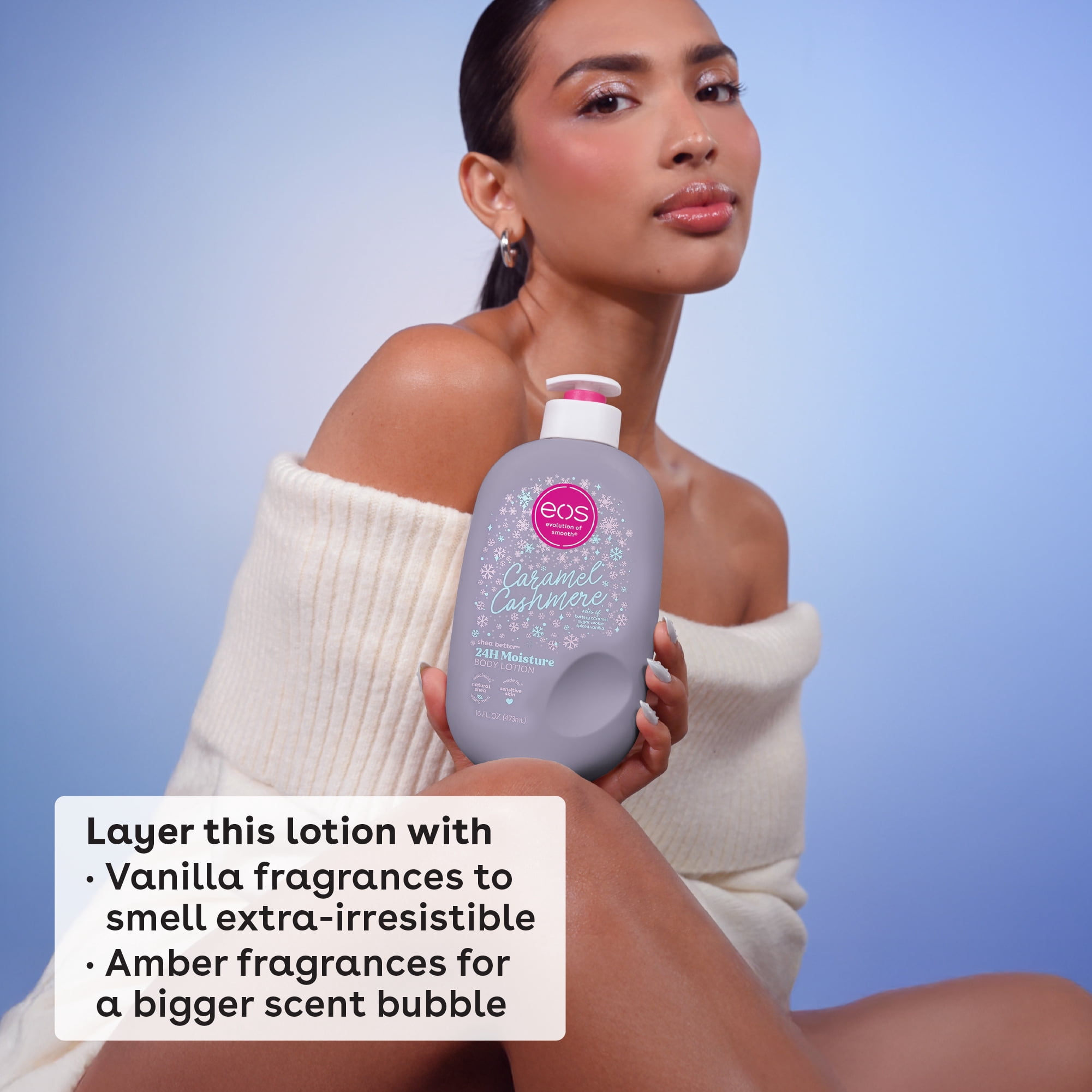eos Travel Shea Better 24H Moisture Body Lotion, Caramel Cashmere, 2.5 fl oz