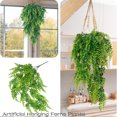 thumbnail image 4 of Plantas colgantes artificiales, follaje sintético resistente a los rayos UV para decoración interior y exterior, artesanía de alta calidad, 2 piezas, 4 of 5