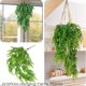 thumbnail image 4 of Plantas colgantes artificiales, follaje sintético resistente a los rayos UV para decoración interior y exterior, artesanía de alta calidad, 2 piezas, 4 of 5