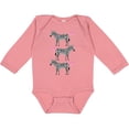 thumbnail image 3 of Inktastic Zebra Cute Safari Animal Girls Long Sleeve Baby Bodysuit, 3 of 5