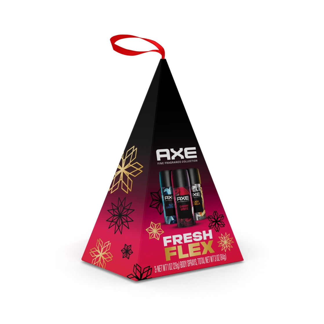 AXE Fresh Flex Body Spray Stocking Stuffer Gift Set Compact Deodorant Sprays, 1 oz 3 Count