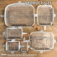 thumbnail image 2 of 12 Pcs Rectangular Silicone Food Covers, 6 Sizes Reusable Leftover Stretch Lids, Airtight Food Storage Covers Safe in Dishwasher and Microwave, Adjustable Dish Lids, Kitchen Gadgets (White), 2 of 6