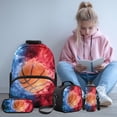 thumbnail image 2 of Bulopur Teen Boys 17 Inch Backpack Set 4 Piece Fire Water Basketball Print School Bookbag with Lunch Box, Water Bottle Holder and Pencil Case for Boys Aged 8-14 for Sports and Daily School Use, 2 of 8