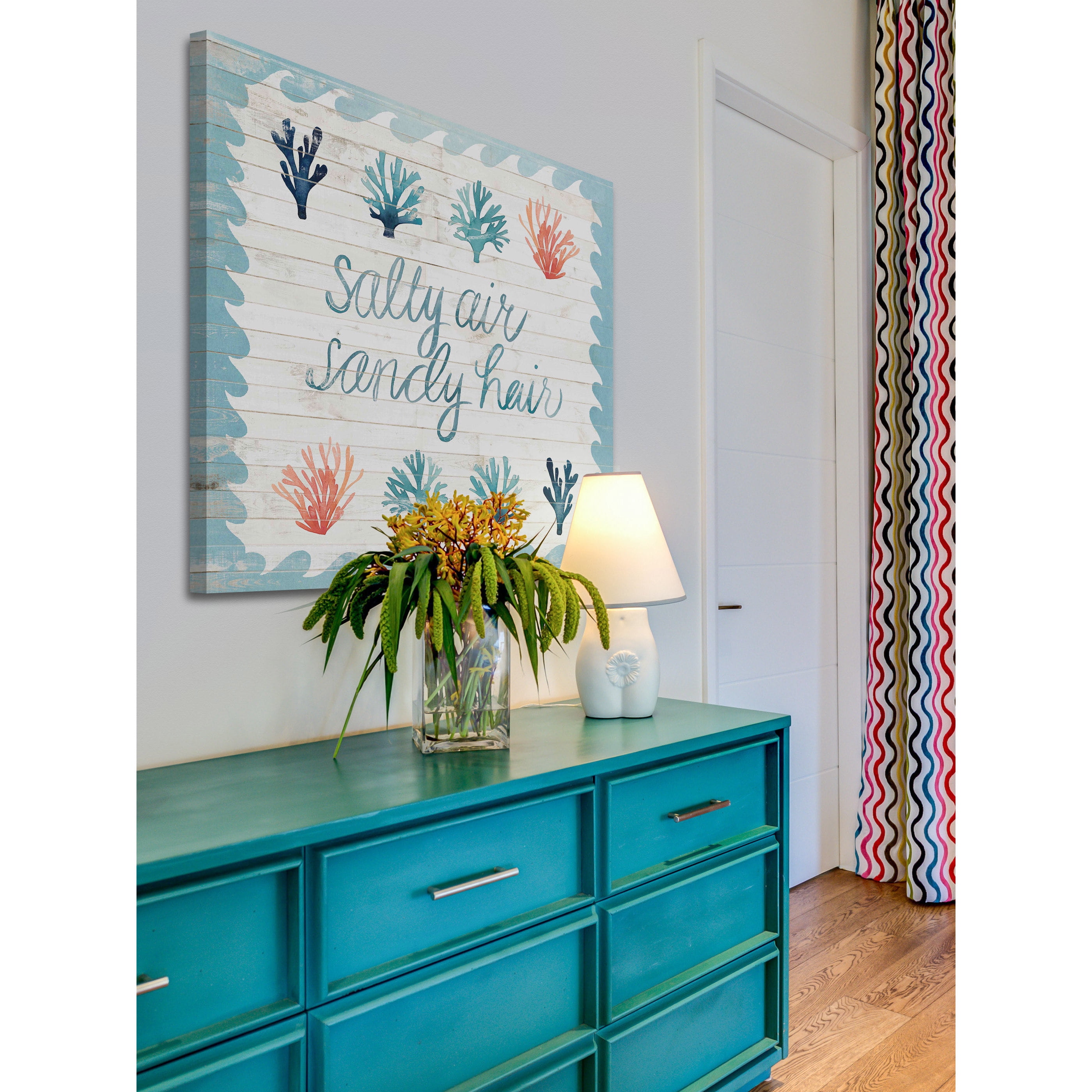 Marmont Hill "Salty Air Sandy Hair" Painting Print on Wrapped Canvas