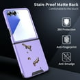 thumbnail image 2 of ELEHOLD Case for Samsung Galaxy Z Flip 7, Heavy Duty Shockproof Phone Case with Screen Protector, Wireless Charging Compatible,Purple, 2 of 7