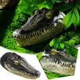 thumbnail image 3 of Wartleves Cabeza de cocodrilo simulada, animal decorativo para estanque de jardín, animal flotante B1X0, 3 of 7