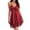 01-Wine Red, variant on QYLUX Women Nightgown Sexy Sleepwear V-neck Modal Babydoll Lace Chemise Lingerie Lounge Dress