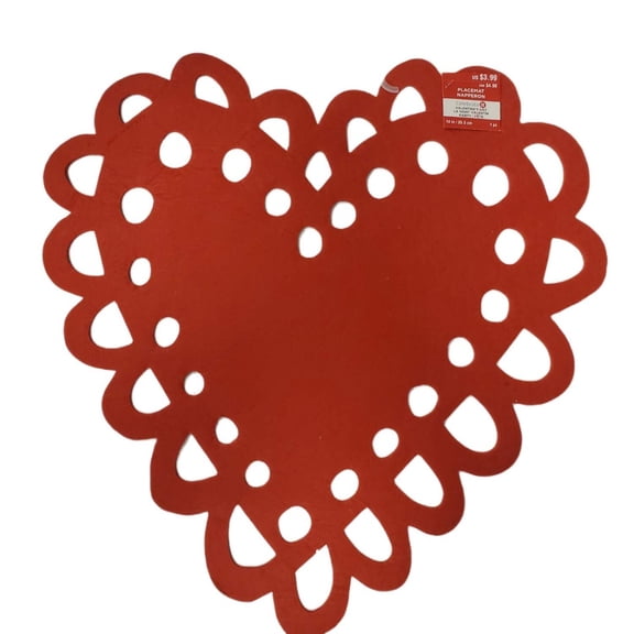 Valentine's Day Heart-Shaped Party Placemat