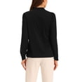 thumbnail image 3 of Allegra K Work Office Blouse for Women's Bow Tie Neck Buttons Mesh Sleeve Chiffon Tops, 3 of 5