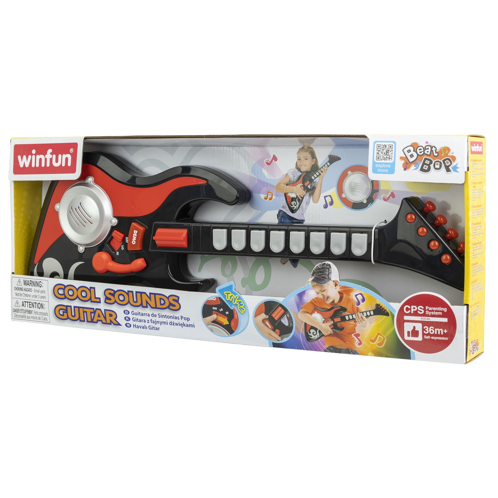 Winfun: Cool Sounds: Guitar - Black & Red - 8 Key Instrument
