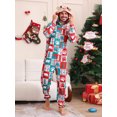 thumbnail image 6 of Hirigin Family Christmas Pajamas, Long Sleeve Christmas Tree Print Hooded Jumpsuit Sleepwear, 6 of 8