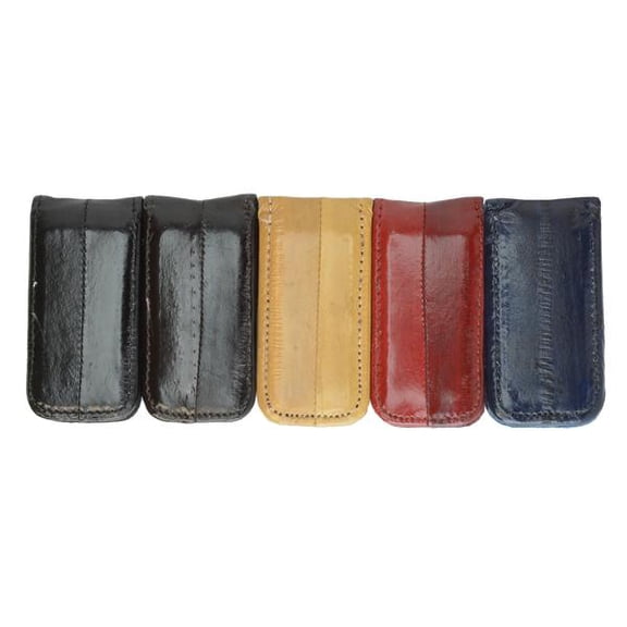 Men's Eel Skin Large Magnetic Money Clip E 334 ©- BLACK