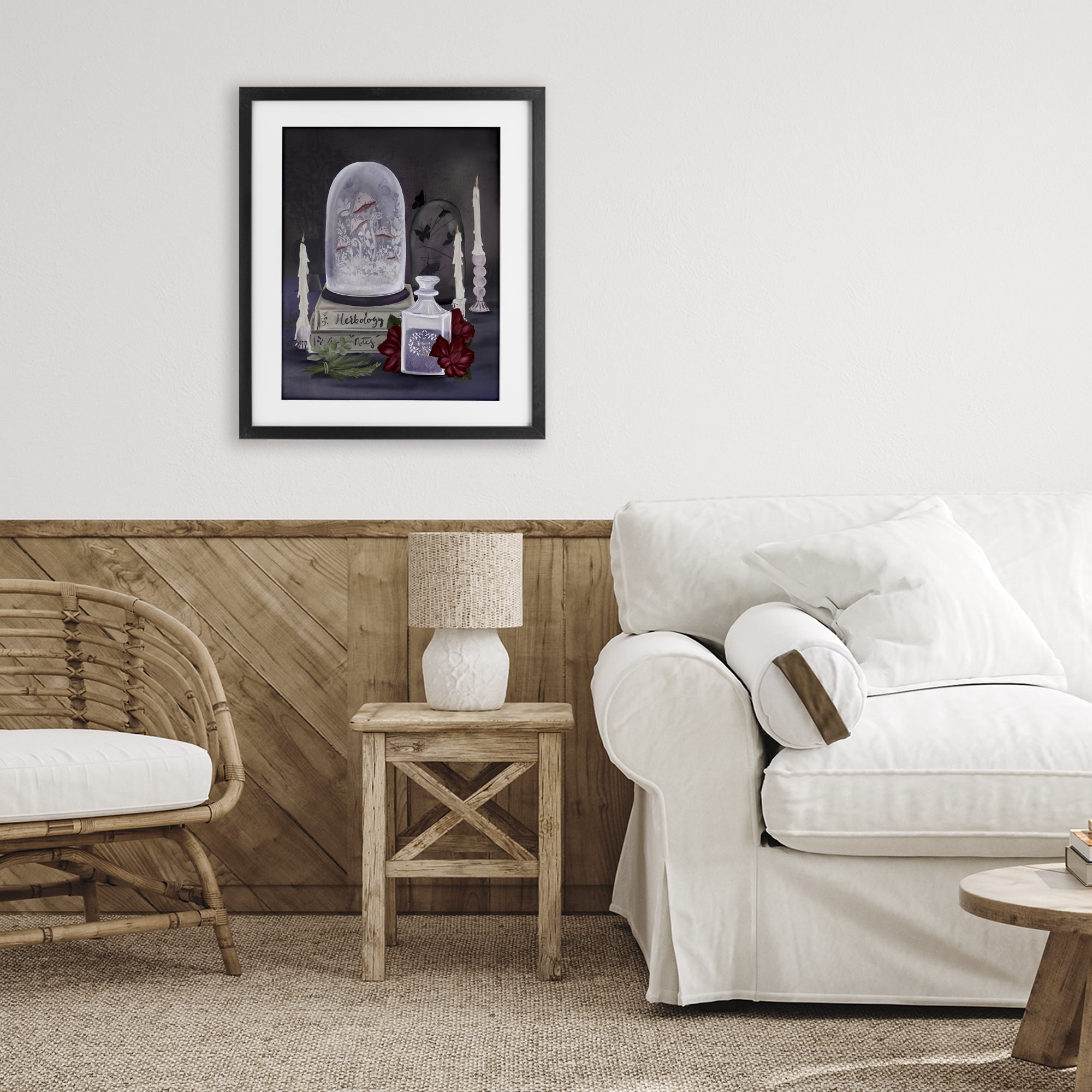 Stupell Industries Spooky Apothecary Vibes Black Framed Print Under Glass, design by Adreane Fippinger
