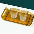 thumbnail image 4 of Multipurpose Vanity Tray Display Serving Tray Makeup Organizer with Handle Decorative Tray for Living Room Bathroom Desktop Bedroom Decor Amber, 4 of 7
