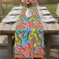 thumbnail image 4 of Watercolor Flip Flops Table Runner 70 Inches, Summer Ocean Beach Slippers Blue Bed Runner Dresser Scarves Tabletop for Indoor Outdoor Parties/Ceremony/Banquet, 13" x 70", 4 of 9
