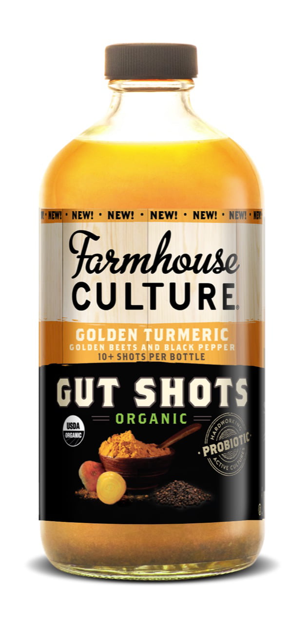 Farmhouse Culture Gut Shots Golden Turmeric 16 Oz Walmart Com Walmart Com