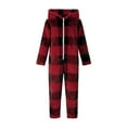 thumbnail image 5 of Diufon Boys Girls Jumpsuits Flannel Plaid Long Sleeve Jumpsuit Kids Thickened Fall Winter Warm Pajamas Outfit, 5 of 7