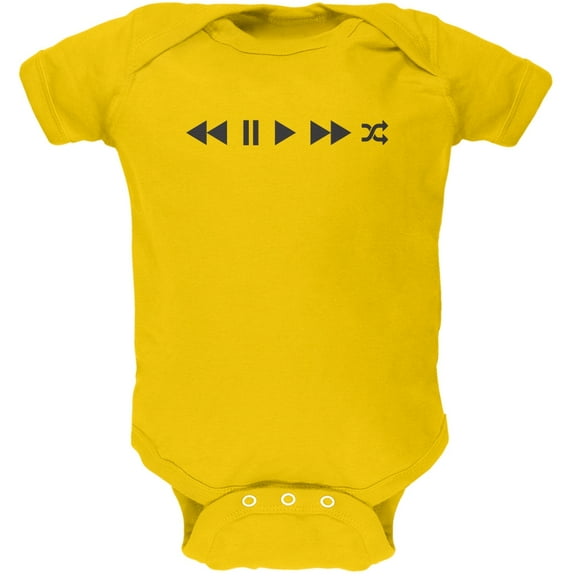Play Buttons Yellow Soft Infant Bodysuit - 12-18 months