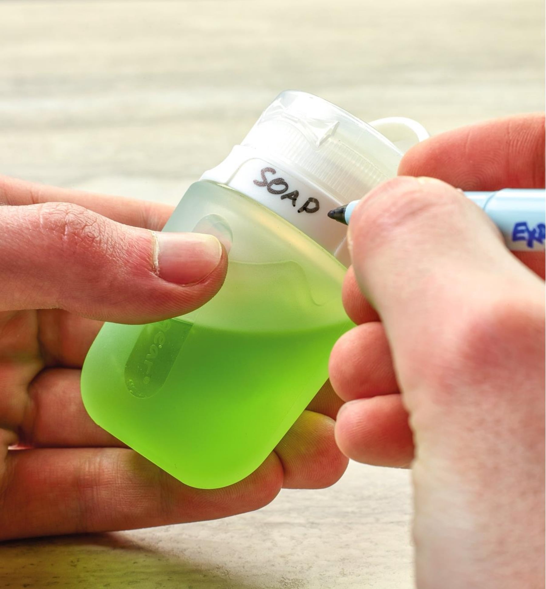 Humangear GoToob+ Soft Silicone Travel Bottle 3-Pack - Small - Clear/Green/Blue