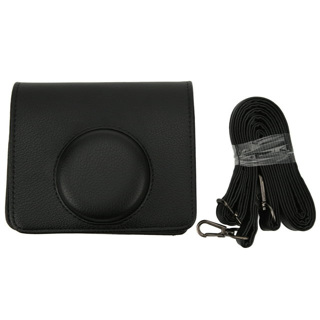 Bolsa para cámara instantánea, ligera, de lujo, de PU, compatible con Fujifilm Mini EVO, color negro.
