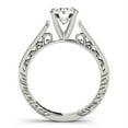 thumbnail image 2 of 14k White Gold Round Diamond Antique Engmt Ring 1 1/8 cttw Size 3.5, 2 of 2
