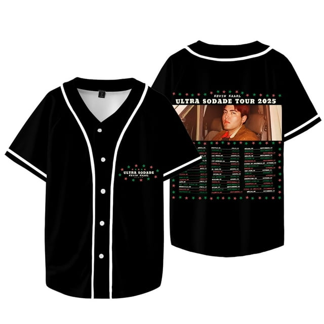Kevin Kaarl Logo Veste de Baseball Tee Ultra Sodade Tour Merch Unisexe Col en V Manches Courtes T-Shirts