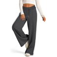 thumbnail image 4 of Women's High Waist Elastic Waistband Sweatpants Relaxed Fit Flare Leg Lounge Pants for Casual Comfort, 4 of 7