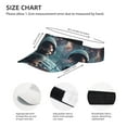 thumbnail image 3 of Daiia Astronaut Helmet Reflections Pattern Sport Sun Visor Hats Visor Cap Adjustable Empty Top Baseball Cap Cotton Ball Caps for Women and Men, 3 of 7