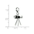 thumbnail image 2 of Sterling Silver 3-d Enameled Telescopew Lobster Clasp Charm - 2.0 Grams - Measures 27x13mm, 2 of 2